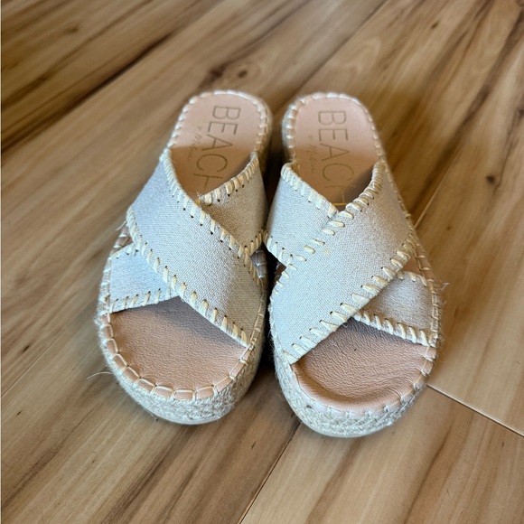 Crisscross Slide Espadrille Sandals - Picture 1 of 4